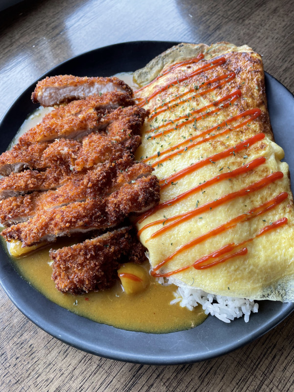 Pork Cutlet Omelette Rice