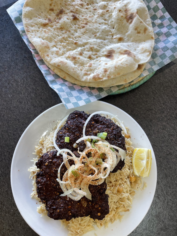 Chapli Kabab with Rice